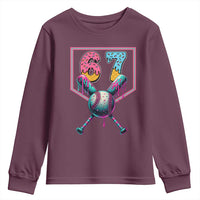 Funny Six Seven Baseball Drip Youth Sweatshirt Number 67 Meme Drippy Bats - Wonder Print Shop