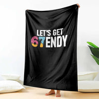Funny Six Seven 67 Throw Blanket Lets Get Sendy 6 7 Meme Icecream - Wonder Print Shop