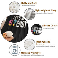 Funny Six Seven 67 Throw Blanket Lets Get Sendy 6 7 Meme Icecream - Wonder Print Shop