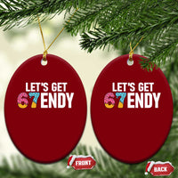 Funny Six Seven 67 Ceramic Ornament Lets Get Sendy 6 7 Meme Icecream - Wonder Print Shop