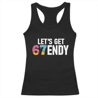 Funny Six Seven 67 Racerback Tank Top Lets Get Sendy 6 7 Meme Icecream - Wonder Print Shop