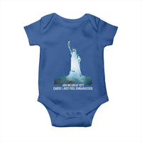 Statue of Liberty Ghost Baby Onesie Are We Great Yet Cause I Just Feel Embarrased - Wonder Print Shop