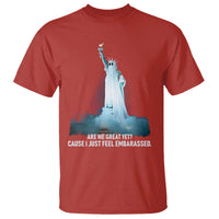 Statue of Liberty Ghost T Shirt Are We Great Yet Cause I Just Feel Embarrased - Wonder Print Shop