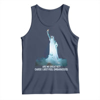 Statue of Liberty Ghost Tank Top Are We Great Yet Cause I Just Feel Embarrased - Wonder Print Shop