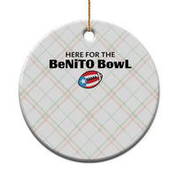 Here For The Benito Bowl Ceramic Ornament Funny Puerto Rican Football Party Celebration
