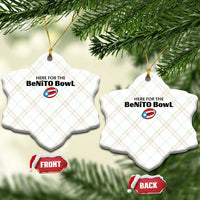 Here For The Benito Bowl Ceramic Ornament Funny Puerto Rican Football Party Celebration