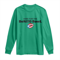 Here For The Benito Bowl Long Sleeve Shirt Funny Puerto Rican Football Party Celebration