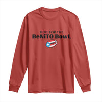 Here For The Benito Bowl Long Sleeve Shirt Funny Puerto Rican Football Party Celebration