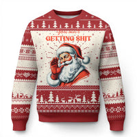 Funny Santa Ugly Christmas Sweater You Ain't Getting Shit Retro - Wonder Print Shop