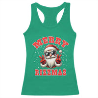 Funny Santa Rizz Christmas Racerback Tank Top Merry Rizzmas Claus Funny Xmas
