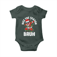Funny Dabbing Santa Rizz Christmas Baby Onesie Rizz The Season Bruh Xmas Lights
