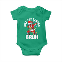 Funny Dabbing Santa Rizz Christmas Baby Onesie Rizz The Season Bruh Xmas Lights
