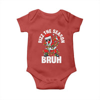 Funny Dabbing Santa Rizz Christmas Baby Onesie Rizz The Season Bruh Xmas Lights