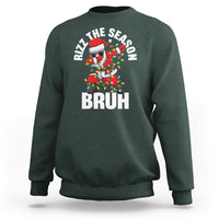 Funny Dabbing Santa Rizz Christmas Sweatshirt Rizz The Season Bruh Xmas Lights - Wonder Print Shop