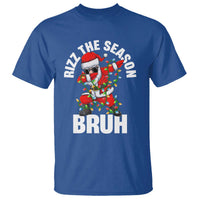 Funny Dabbing Santa Rizz Christmas T Shirt Rizz The Season Bruh Xmas Lights - Wonder Print Shop
