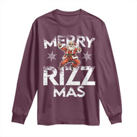 Funny Santa Rizz Christmas Long Sleeve Shirt Merry Rizz Mas Cool