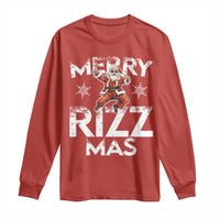 Funny Santa Rizz Christmas Long Sleeve Shirt Merry Rizz Mas Cool