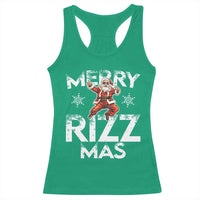 Funny Santa Rizz Christmas Racerback Tank Top Merry Rizz Mas Cool