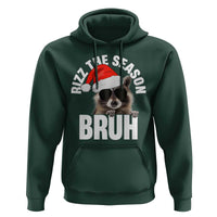 Funny Rizz Christmas Raccoon Hoodie Rizz The Season Bruh Santa Hat