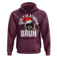 Funny Rizz Christmas Raccoon Hoodie Rizz The Season Bruh Santa Hat