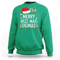 Funny Santa Rizz Christmas Sweatshirt Merry Rizzmas Sigmas - Wonder Print Shop