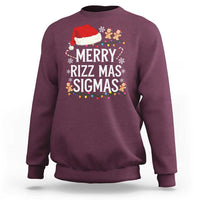 Funny Santa Rizz Christmas Sweatshirt Merry Rizzmas Sigmas - Wonder Print Shop