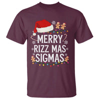 Funny Santa Rizz Christmas T Shirt Merry Rizzmas Sigmas - Wonder Print Shop