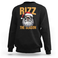 Funny Santa Rizz Christmas Sweatshirt Rizz The Season - Wonder Print Shop