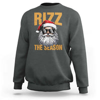 Funny Santa Rizz Christmas Sweatshirt Rizz The Season - Wonder Print Shop