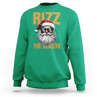 Funny Santa Rizz Christmas Sweatshirt Rizz The Season - Wonder Print Shop