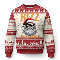 Funny Santa Rizz Xmas Ugly Christmas Sweater Rizz The Season - Wonder Print Shop