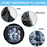 Funny Tuff Baby Meme Spare Tire Cover Say You Swear Viral AI Niche Baby Holding Back Laugh - Wonder Print Shop