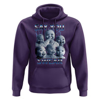 Funny Tuff Baby Meme Hoodie Say You Swear Viral AI Niche Baby Holding Back Laugh - Wonder Print Shop
