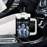 Funny Tuff Baby Meme Tumbler With Handle Say You Swear Viral AI Niche Baby Holding Back Laugh - Wonder Print Shop