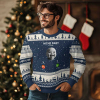 Funny Tuff Baby Meme Ugly Christmas Sweater Tell ‘Em Son AI Niche Baby Motion Holding Laugh - Wonder Print Shop