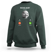 Funny Tuff Baby Meme Sweatshirt Tell ‘Em Son AI Niche Baby Motion Holding Laugh - Wonder Print Shop