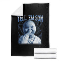 Funny Giggling Niche Baby Is Calling Throw Blanket Tuff Baby AI Laughing Gen Alpha Meme - Wonder Print Shop