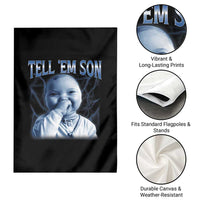 Funny Giggling Niche Baby Is Calling Garden Flag Tuff Baby AI Laughing Gen Alpha Meme - Wonder Print Shop