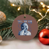 Funny Giggling Niche Baby Is Calling Ceramic Ornament Tuff Baby AI Laughing Gen Alpha Meme - Wonder Print Shop