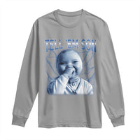 Funny Giggling Niche Baby Is Calling Long Sleeve Shirt Tuff Baby AI Laughing Gen Alpha Meme - Wonder Print Shop