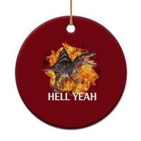 Spinosaurus Racha Explosion Hell Yeah Ceramic Ornament Dinosaur Shrieks Meme Funny Prehistoric Fire Blast - Wonder Print Shop