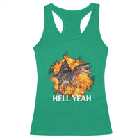 Spinosaurus Racha Explosion Hell Yeah Racerback Tank Top Dinosaur Shrieks Meme Funny Prehistoric Fire Blast - Wonder Print Shop