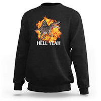 Spinosaurus Racha Explosion Hell Yeah Sweatshirt Dinosaur Shrieks Meme Funny Prehistoric Fire Blast - Wonder Print Shop