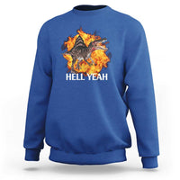 Spinosaurus Racha Explosion Hell Yeah Sweatshirt Dinosaur Shrieks Meme Funny Prehistoric Fire Blast - Wonder Print Shop