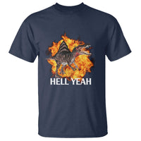 Spinosaurus Racha Explosion Hell Yeah T Shirt Dinosaur Shrieks Meme Funny Prehistoric Fire Blast - Wonder Print Shop