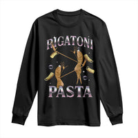 Rigatoni Pasta Lover Marcus The Worm Long Sleeve Shirt Retro 90s Bootleg Weird Meme Internet Humor - Wonder Print Shop