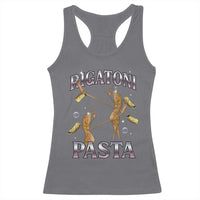 Rigatoni Pasta Lover Marcus The Worm Racerback Tank Top Retro 90s Bootleg Weird Meme Internet Humor - Wonder Print Shop