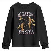 Rigatoni Pasta Lover Marcus The Worm Youth Sweatshirt Retro 90s Bootleg Weird Meme Internet Humor - Wonder Print Shop