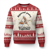 Rigatoni Pasta Chef Marcus The Worm Ugly Christmas Sweater We'll Make Some Together Wholesome Weird Meme - Wonder Print Shop