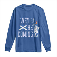 We'll Be Coming Scotland to USA Long Sleeve Shirt Scottish Fans Statue of Liberty - Wonder Print Shop
